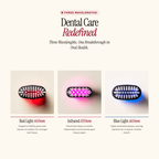Sirius Red + Blue Light Toothbrush — three wavelengths: 660nm red, 830nm infrared, 460nm blue