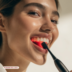 Sirius Red + Blue Light Toothbrush — 660nm red light in use